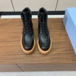 Prada Lace-up Boots Black