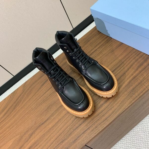 Prada Lace-up Boots Black