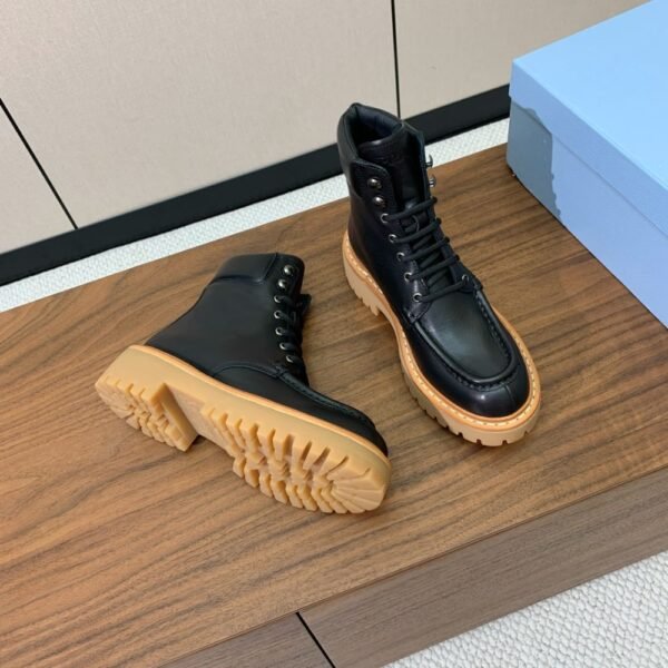 Prada Lace-up Boots Black