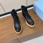 Prada Lace-up Boots Black