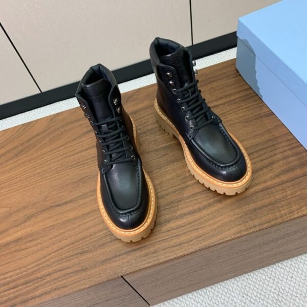 Prada Lace-up Boots Black