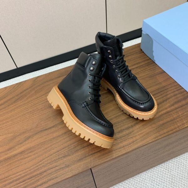 Prada Lace-up Boots Black