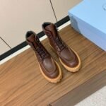 Prada Lace-up Boots Brown