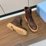 Prada Lace-up Boots Brown
