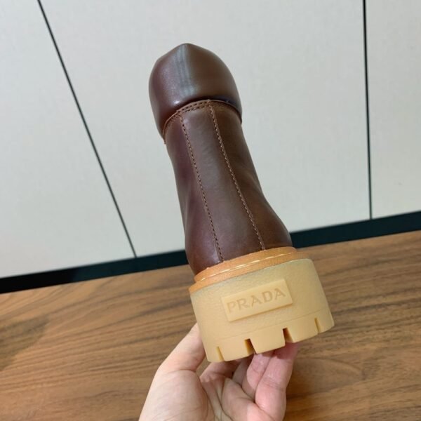 Prada Lace-up Boots Brown