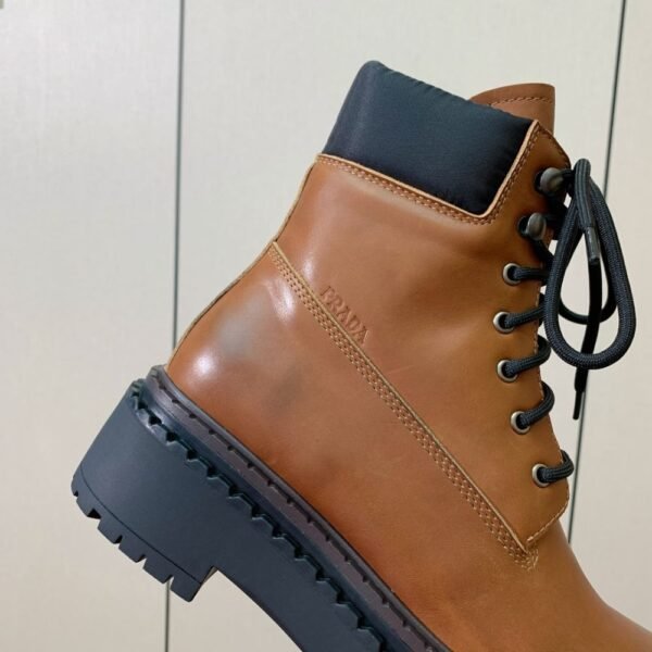 Prada Lace-up Ankle Boots Brown Gradient