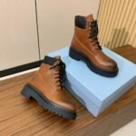 Prada Lace-up Ankle Boots Brown Gradient