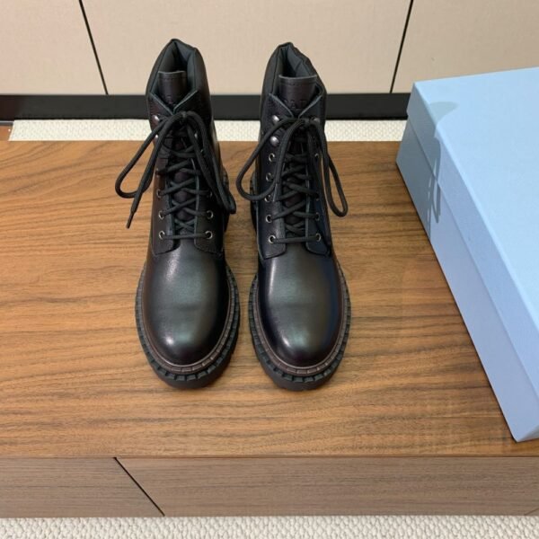 Prada Lace-up Ankle Boots Black