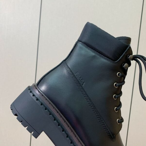 Prada Lace-up Ankle Boots Black
