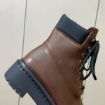 Prada Lace-up Ankle Boots Brown