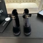 Chanel Women Shoes Plush Black