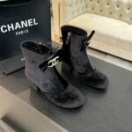 Chanel Women Shoes Plush Black