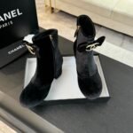 Chanel Women Shoes Plush Black