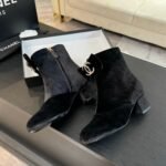 Chanel Women Shoes Plush Black