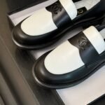 Chanel Moccasins White and Black