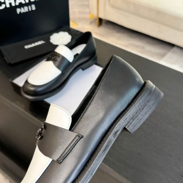 Chanel Moccasins White and Black