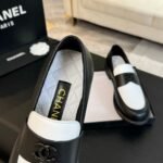 Chanel Moccasins White and Black