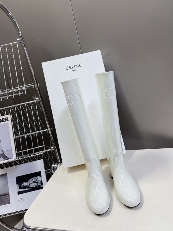 Celine 24FW Retro Long Boots White