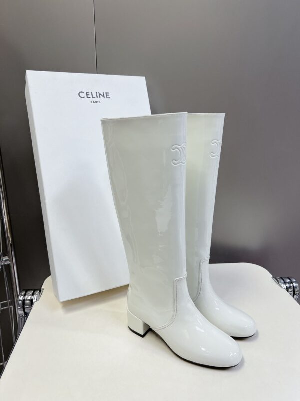 Celine 24FW Retro Long Boots White