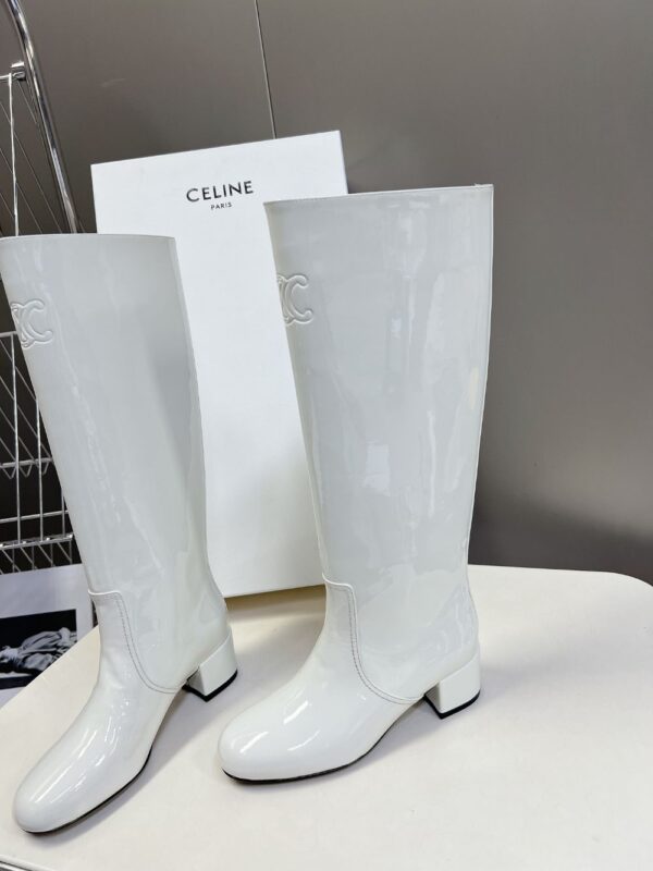 Celine 24FW Retro Long Boots White