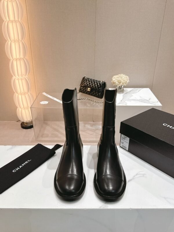 Chanel 24ss Ankle Boots Leather Black