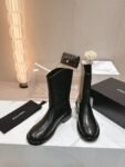 Chanel 24ss Ankle Boots Leather Black