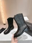 Chanel 24ss Ankle Boots Leather Black