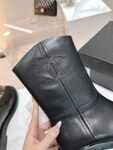 Chanel 24ss Ankle Boots Leather Black