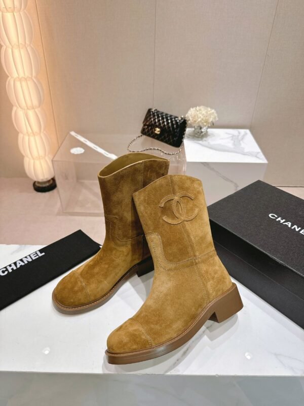 Chanel 24ss Ankle Boots Camel