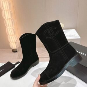 Chanel 24ss Ankle Boots Black