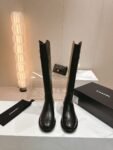 Chanel 24ss Long Boots Leather Black