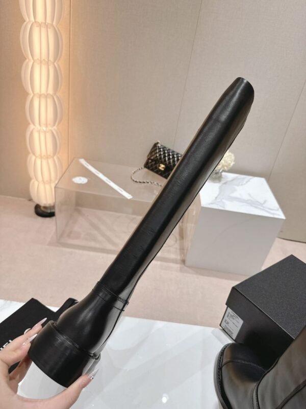 Chanel 24ss Long Boots Leather Black