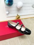 Rogor Vivi  24ss Flowers Ballet Shoes Black
