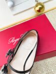 Rogor Vivi  24ss Flowers Ballet Shoes Black