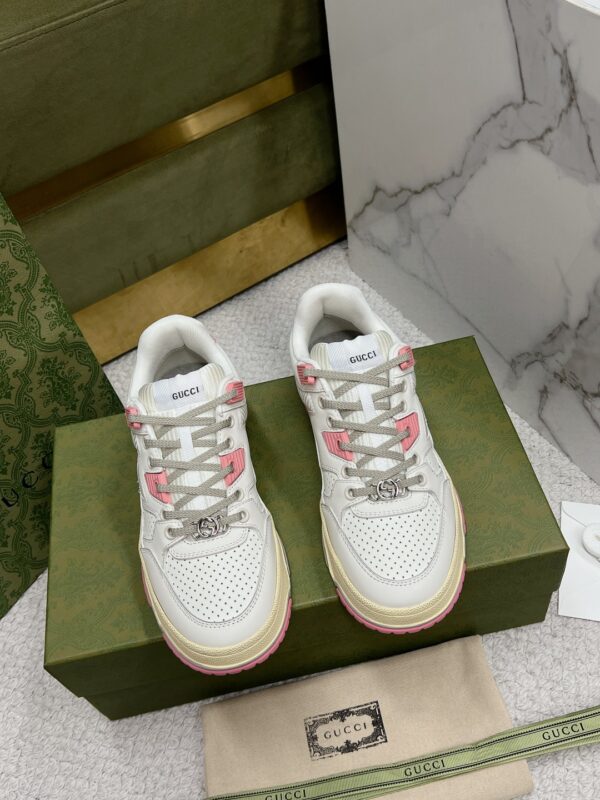 Gucci Screener GG 24ss White Pink Grey