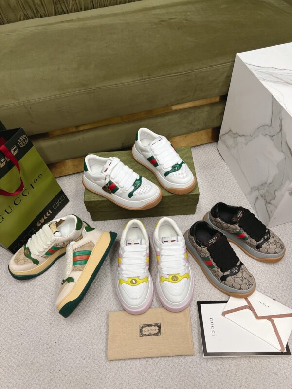Gucci Screener GG White Pink Yellow