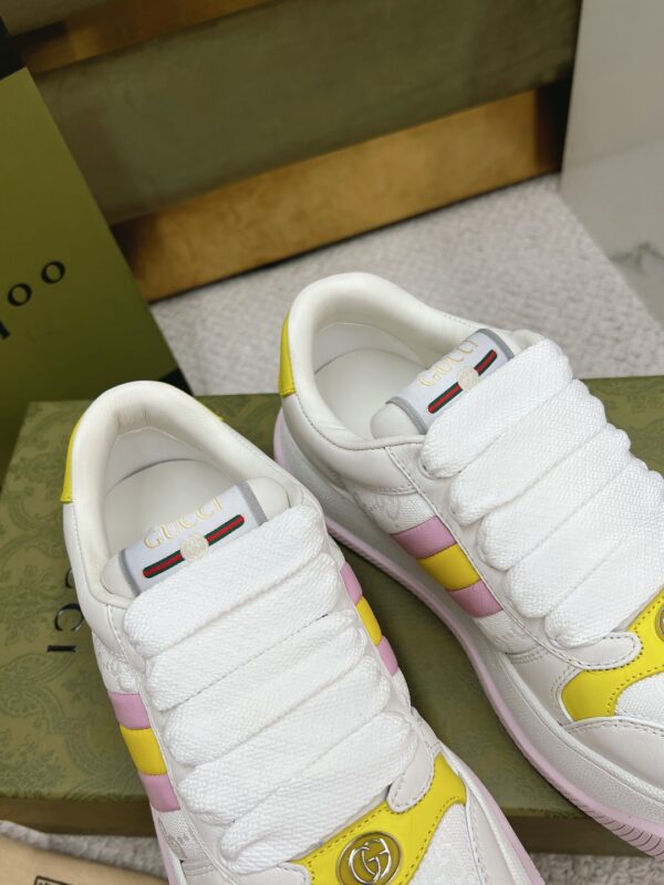 Gucci Screener GG White Pink Yellow