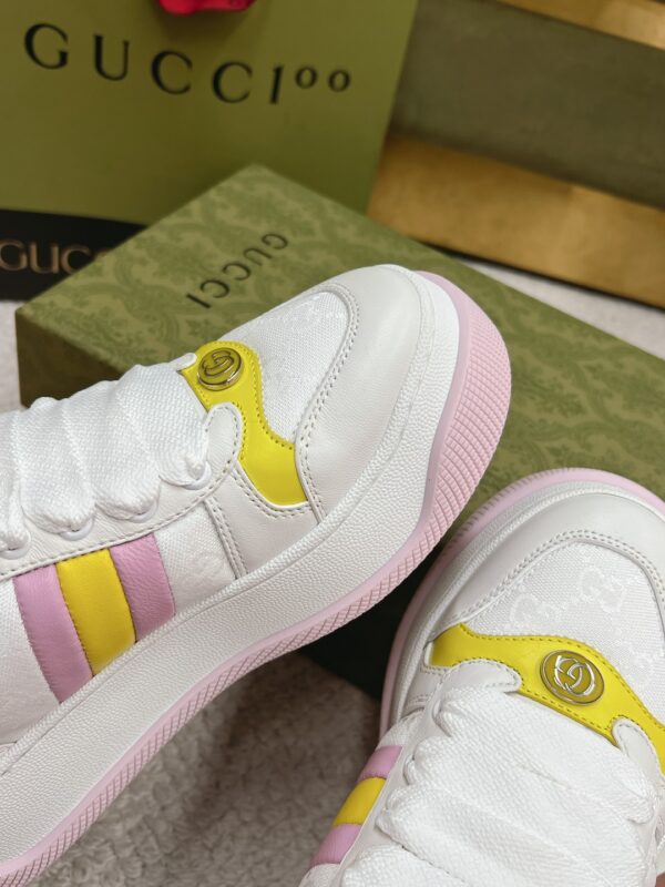 Gucci Screener GG White Pink Yellow
