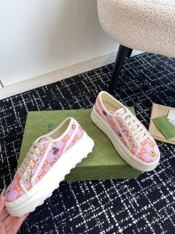 Gucci  Flat Shoes GG 24ss Pink Flower