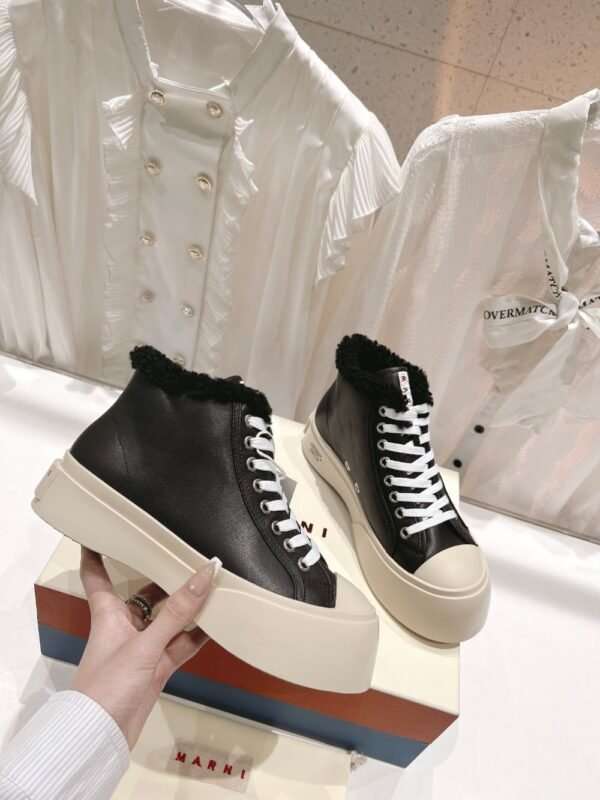 Marni Wool Canvas Shoes Black