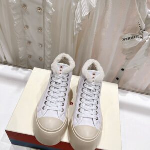 Marni  Wool Canvas Shoes White
