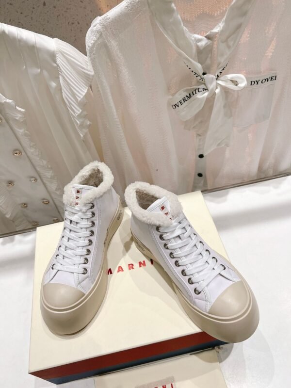 Marni  Wool Canvas Shoes White