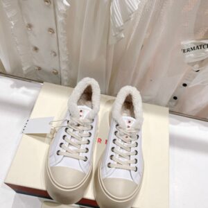 Marni  Wool Flat Shoes 24ss White