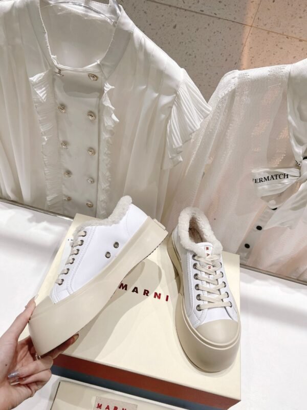 Marni  Wool Flat Shoes 24ss White