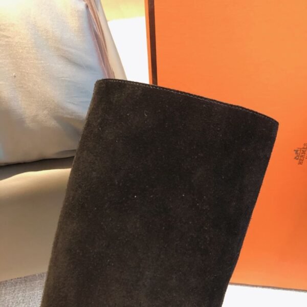 Hermes Kelly 24ss Long Boots Suede Black