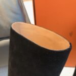 Hermes Kelly 24ss Long Boots Suede Black
