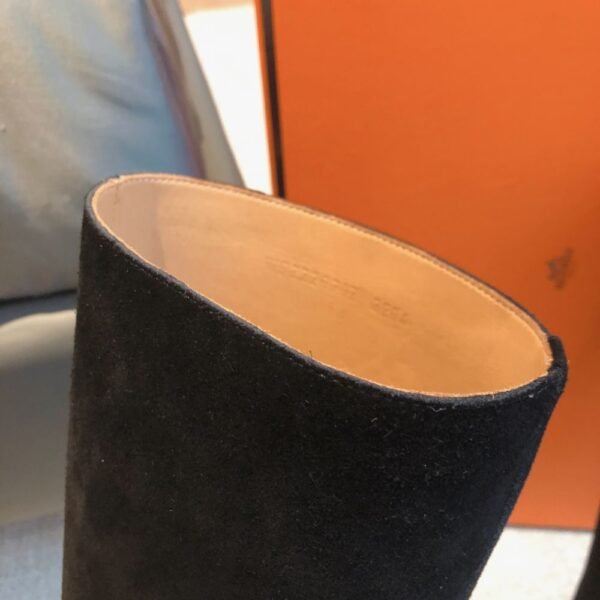Hermes Kelly 24ss Long Boots Suede Black