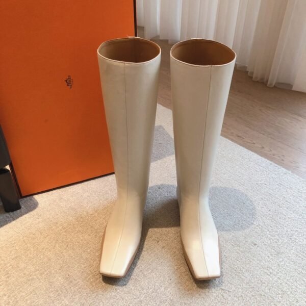 Hermes Kelly 24ss Long Boots White