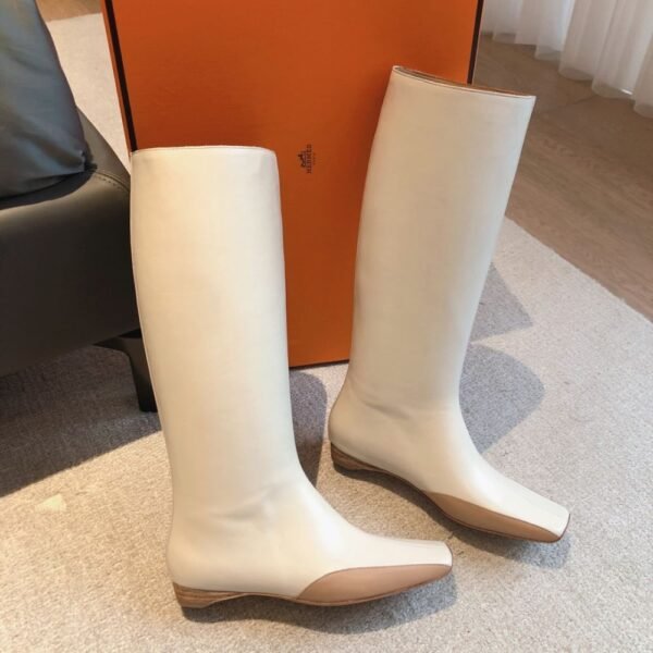 Hermes Kelly 24ss Long Boots White