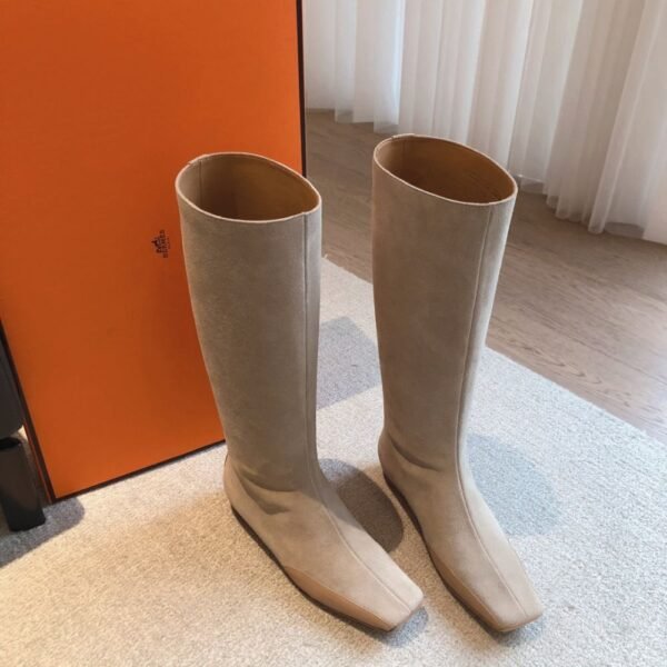 Hermes Kelly 24ss Long Boots Grey